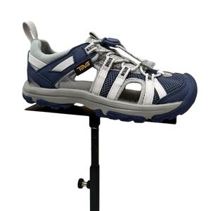 Teva Manatee Boys Girls Sport‎ Sandals Size 11 Gray Navy Blue Closed Toe Shoes